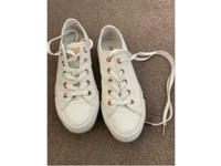 cream leather converse rose gold